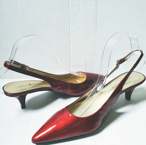 Kelly & Katie Red Patent Leather Pumps Sz 8 - Picture 4 of 9